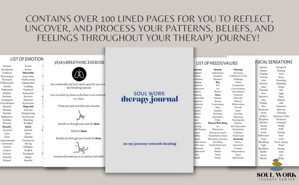 Soul Work Therapy Journal for Self-Reflection, Healing, and Self-Discovery